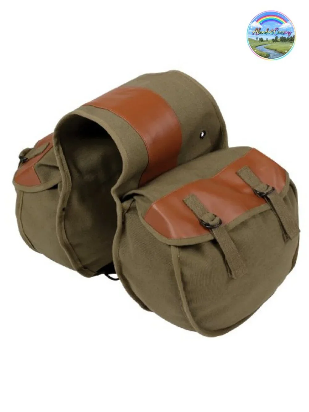 Heavy-Duty Saddle Bag for Motorcycle - Cotton Canvas Pannier